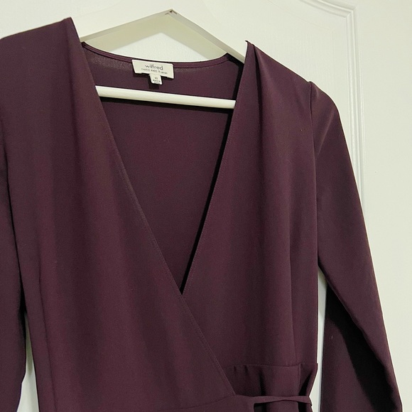 Dark purple Wilfred wrap dress. - Picture 3 of 3